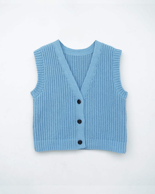 Vest No.34 | Easy crochet ribbed vest pattern