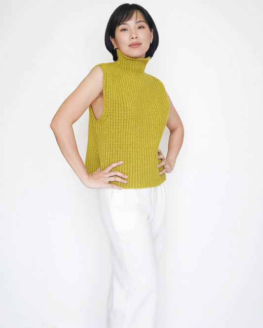 Vest No.79 | Easy crochet ribbed vest pattern