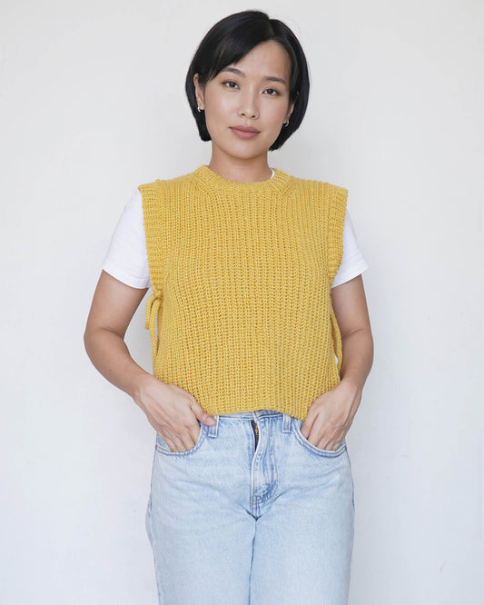 Vest No.80 | Side Tie Crochet Vest Pattern