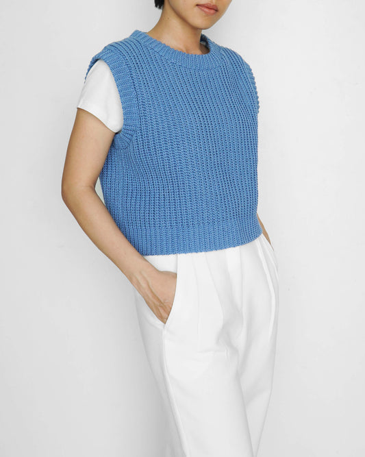 Crochet ribbed vest pattern