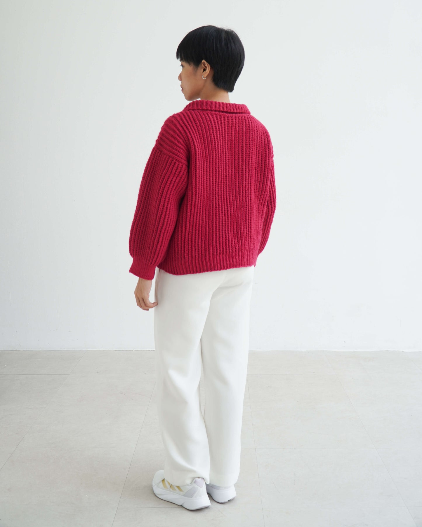 Sweater No.50 | Ribbed polo sweater crochet pattern