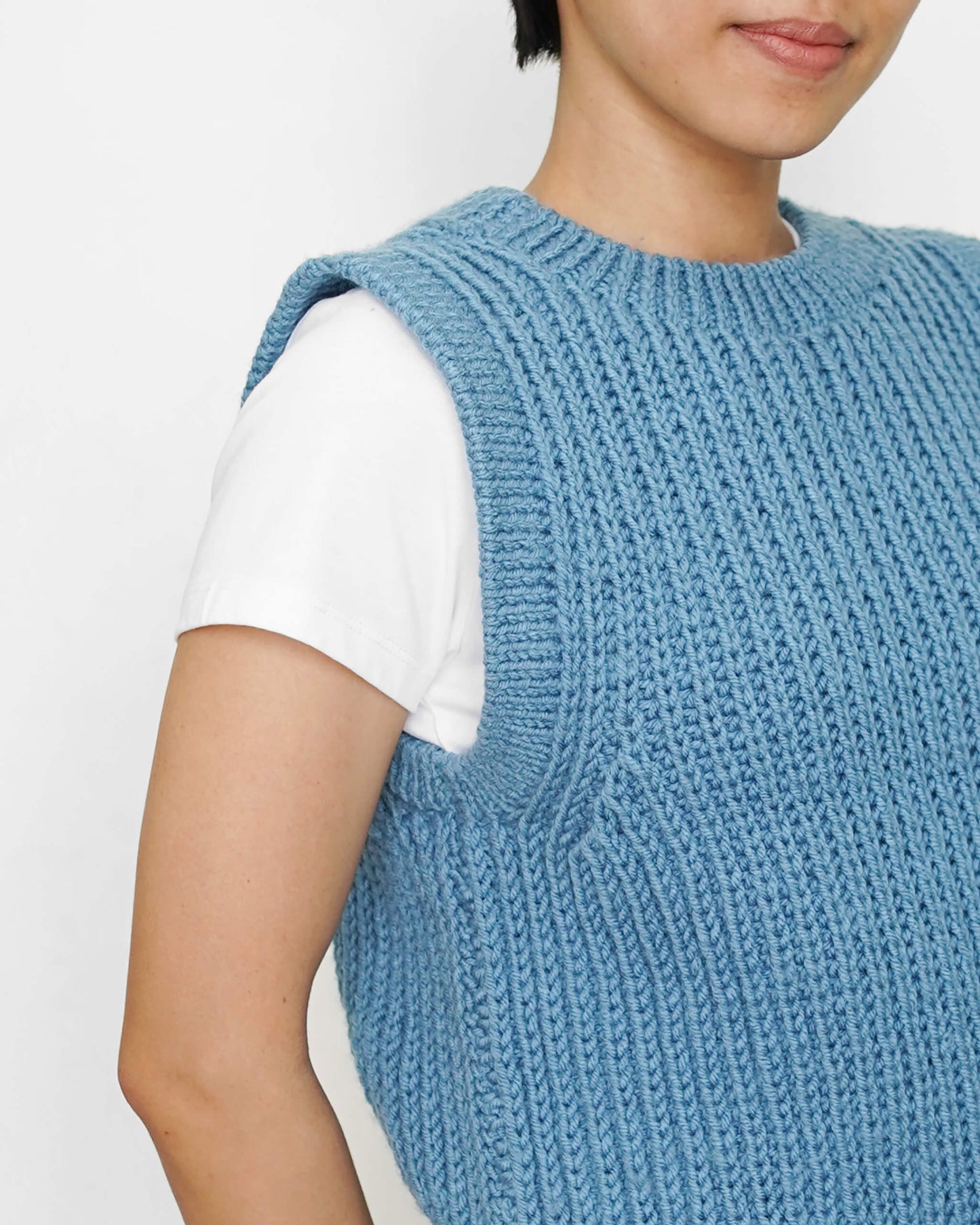 Vest No.43 | Knitting ribbed vest pattern