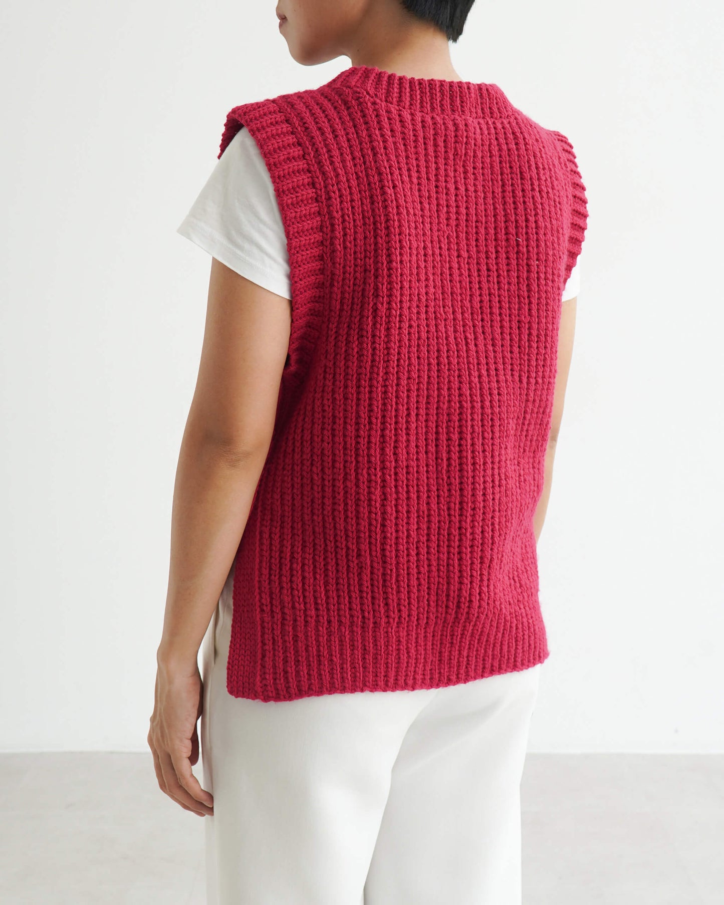 Vest No.55 | Easy crochet ribbed vest pattern