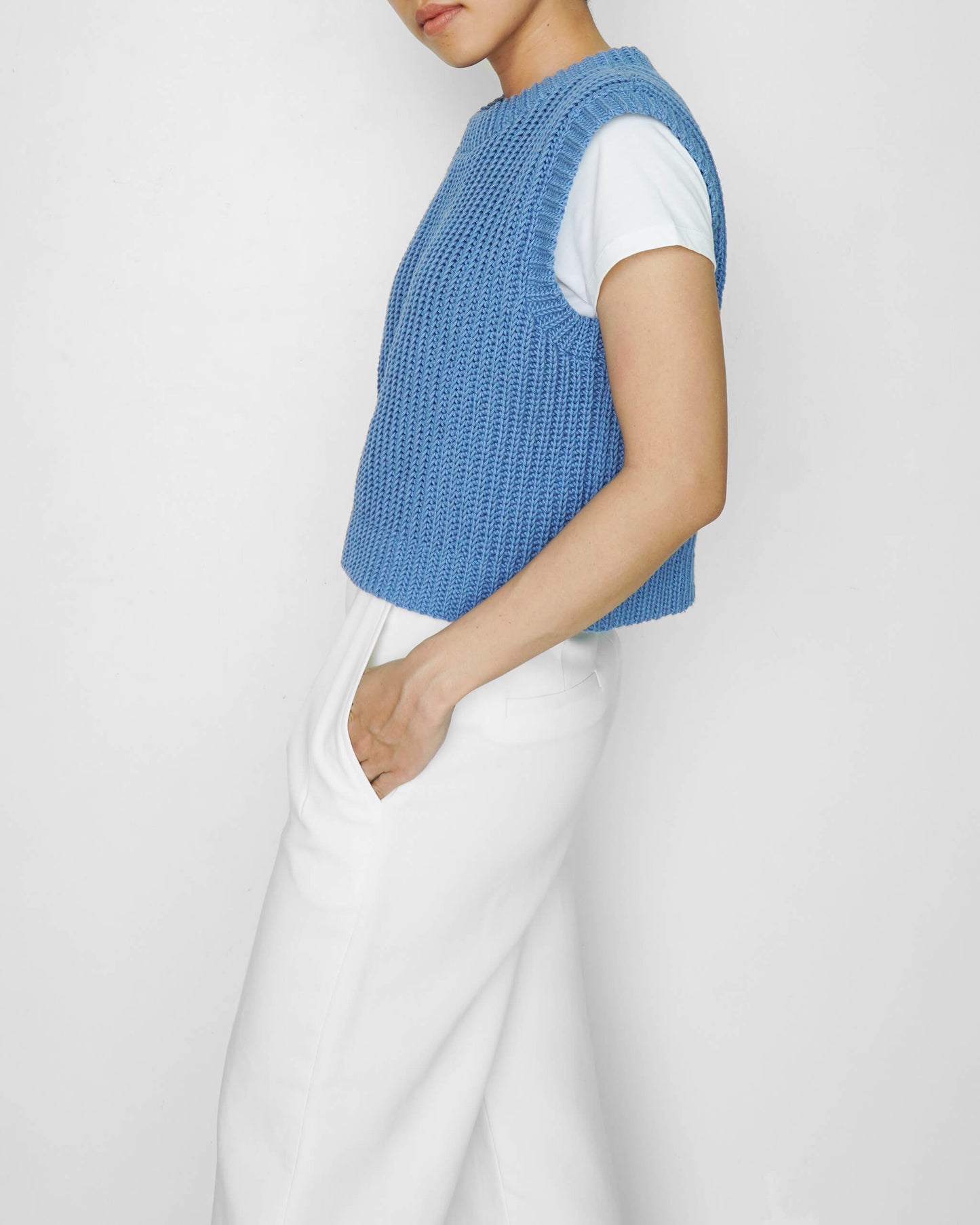Crochet ribbed vest pattern