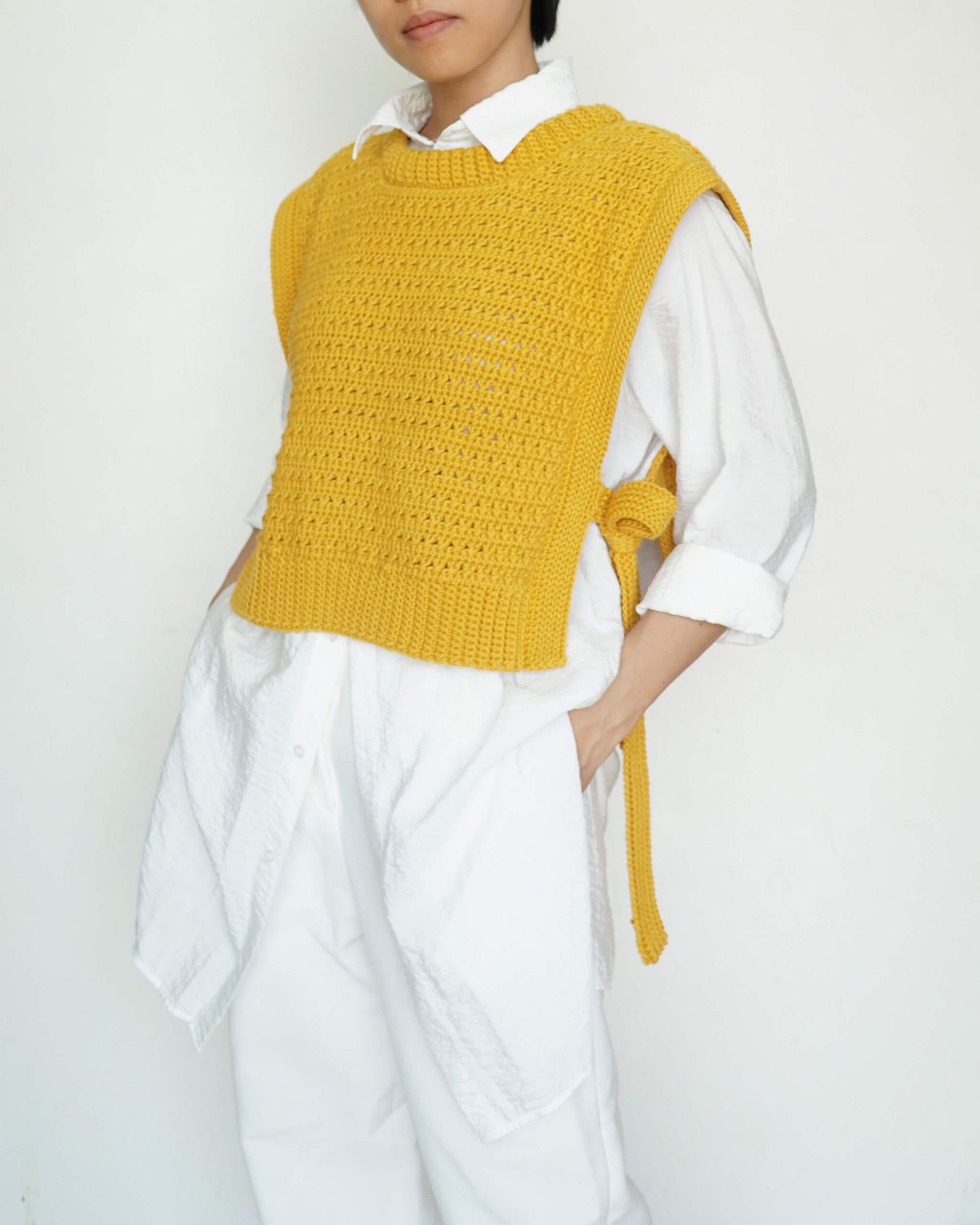 Vest No.46 | Easy crochet side tie vest pattern