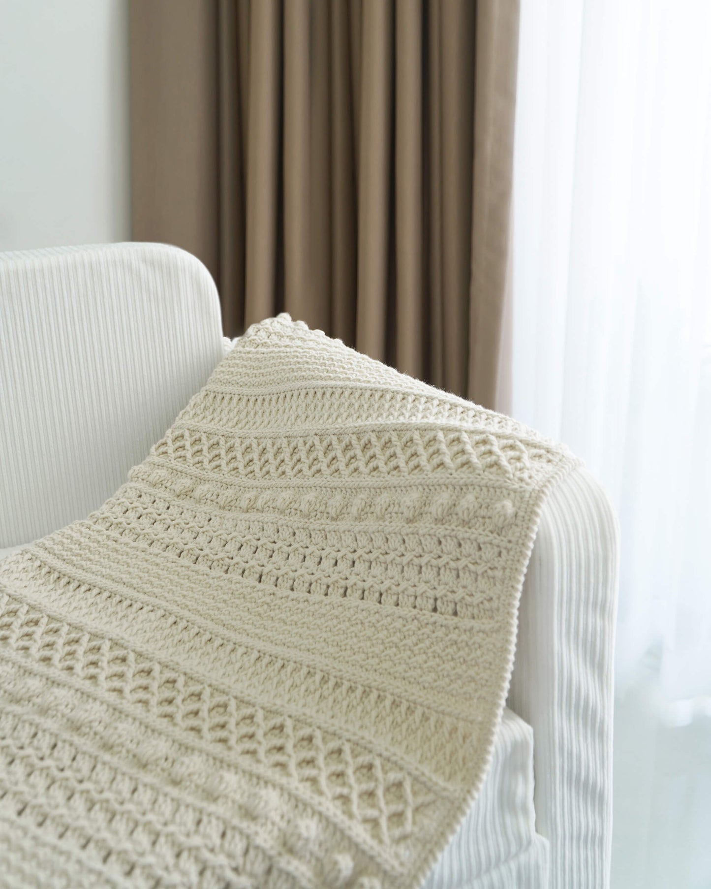 Blanket No.18 | Easy crochet modern pattern + Video tutorial + Chart