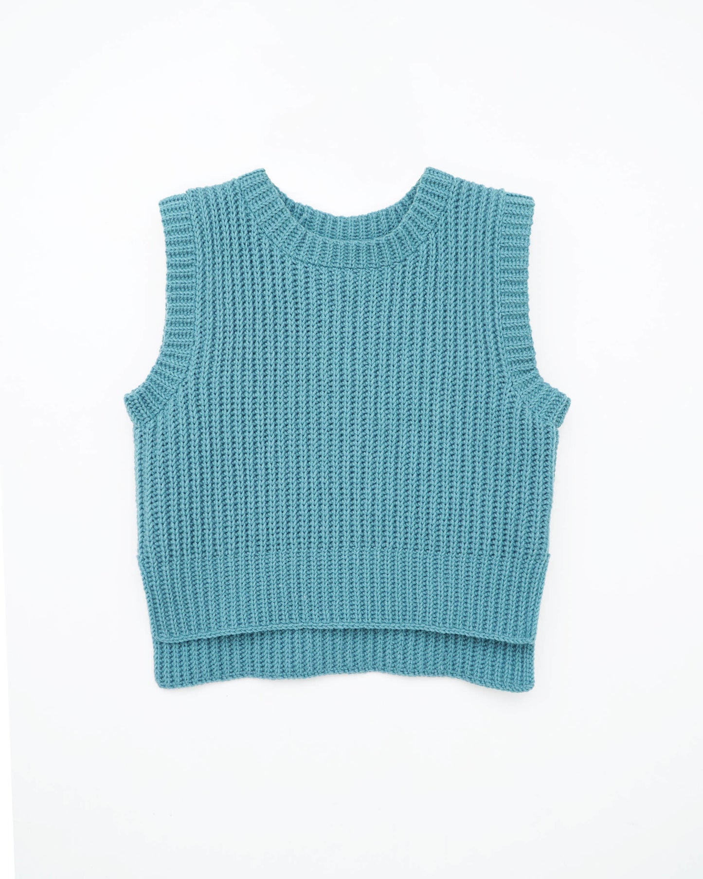 Easy crochet ribbed vest pattern