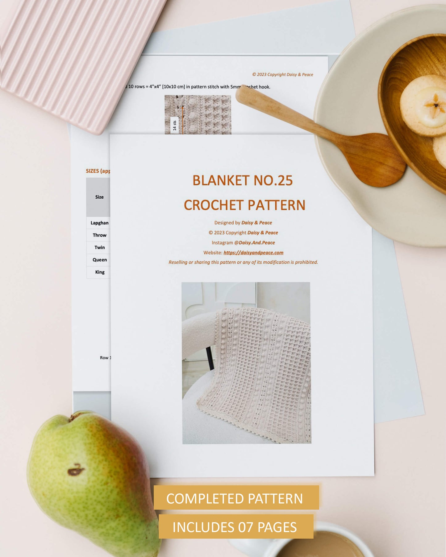 Easy crochet modern blanket pattern + Video tutorial