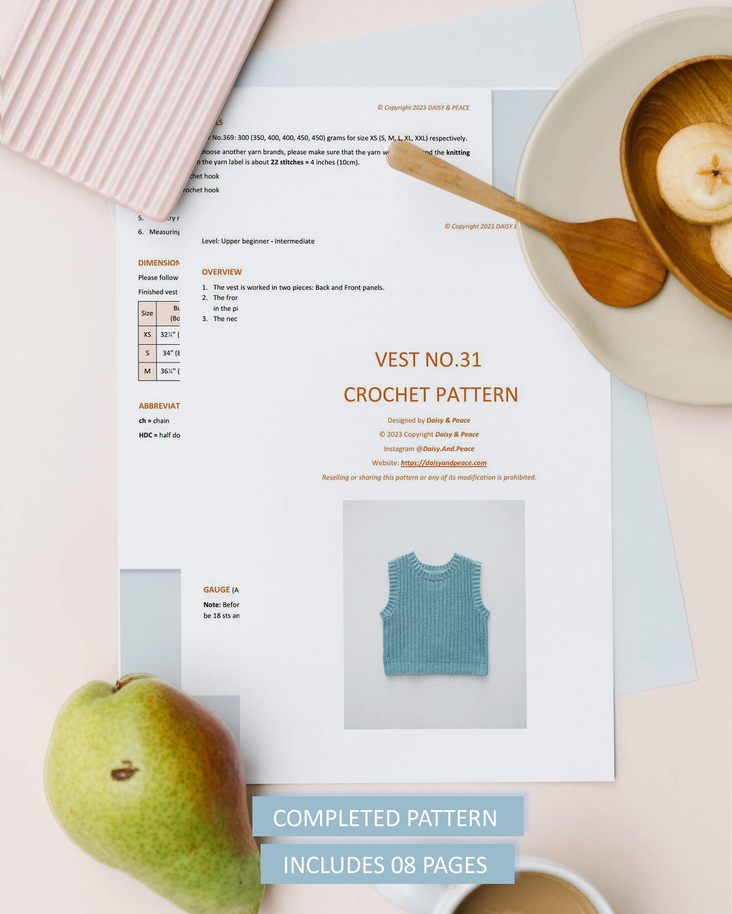 Vest No.31 | Easy crochet pattern