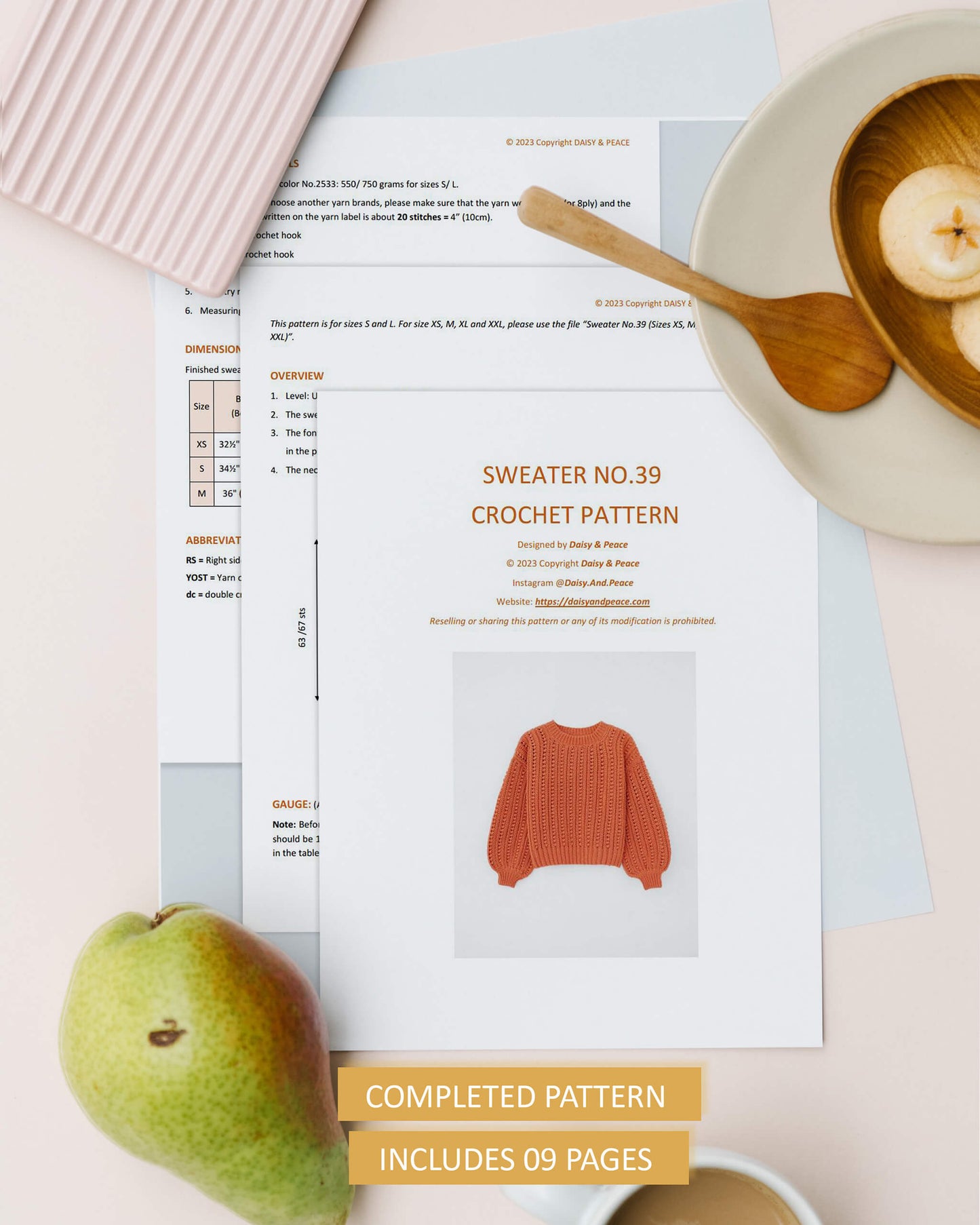 Sweater No.39 | Ribbed sweater crochet pattern