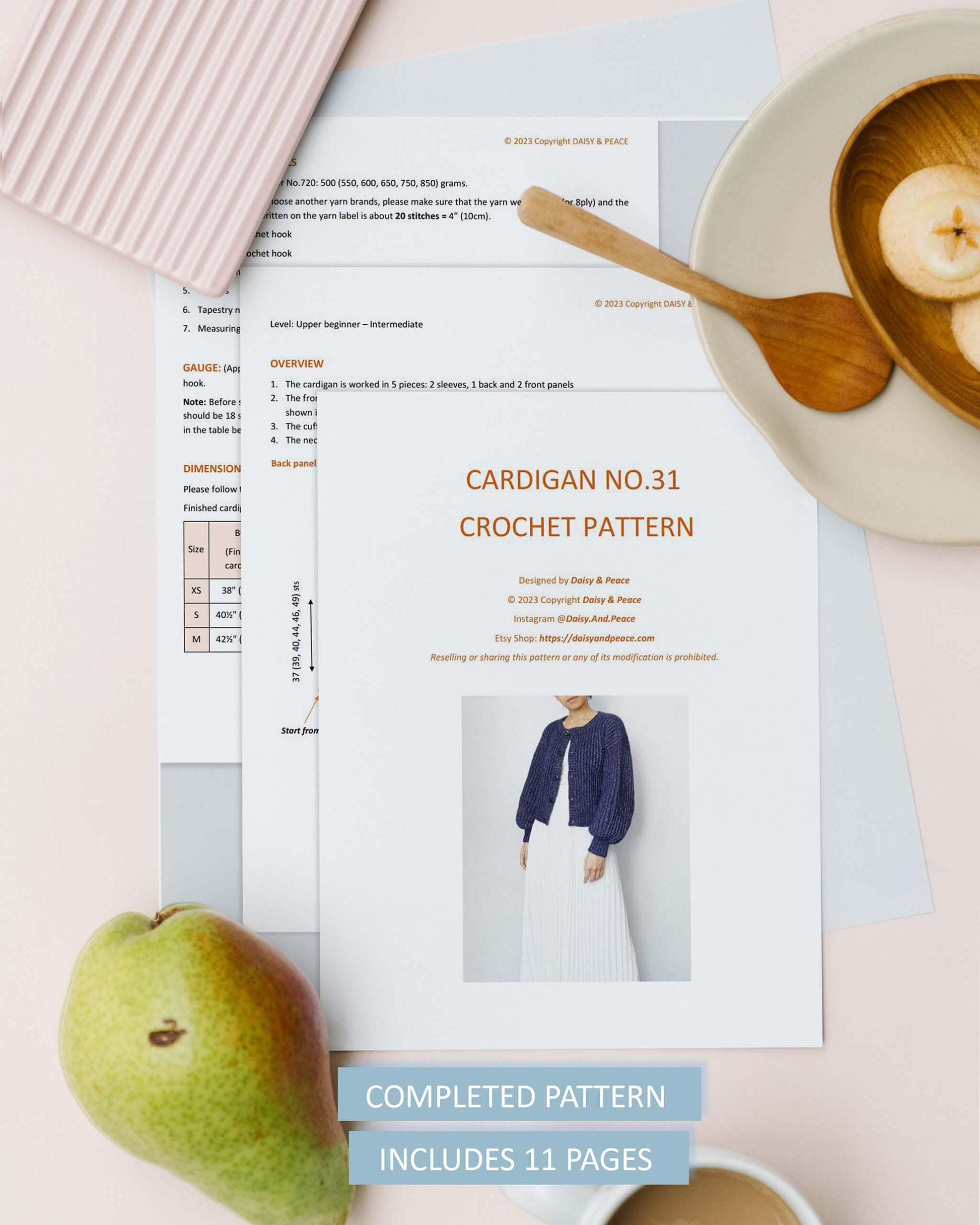 Crochet ribbed cardigan pattern