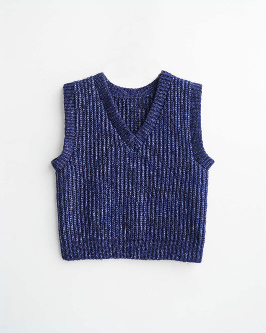 Vest No.30 | Easy crochet ribbed vest pattern