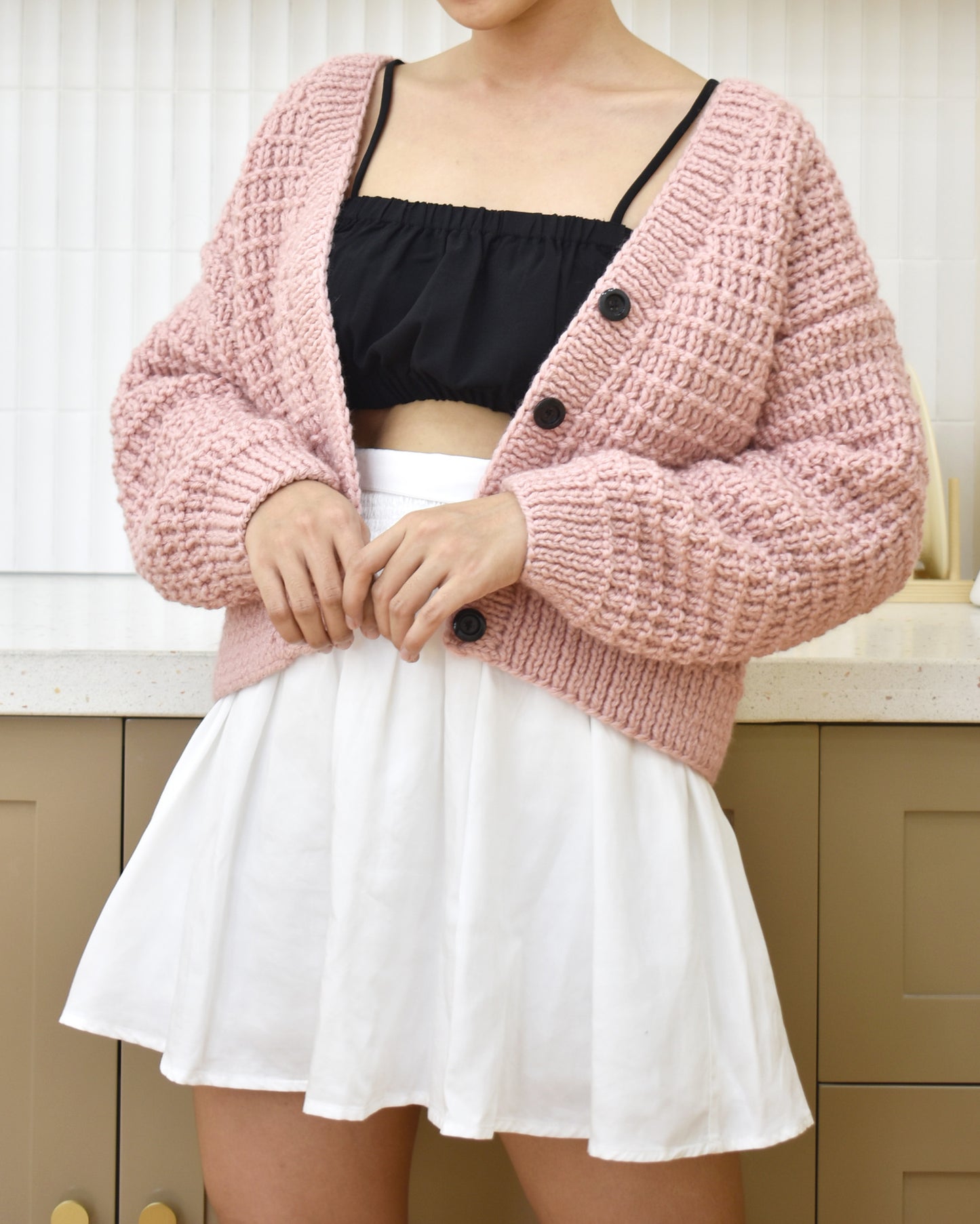 Cardigan No.11 | Easy knitting chunky cardigan pattern