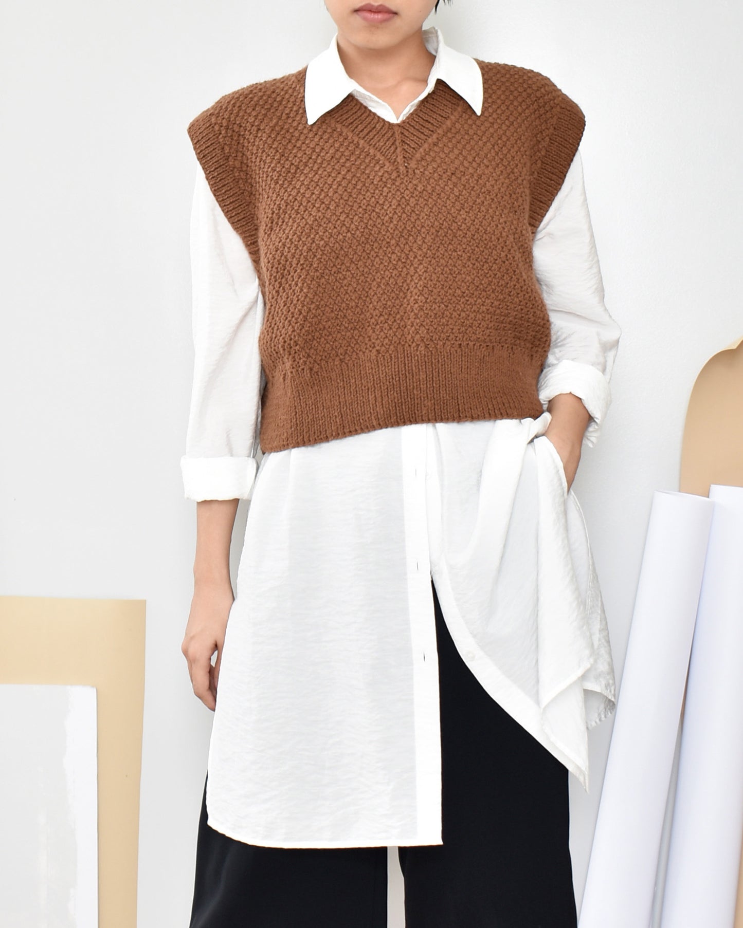 Vest No.9 | Easy knitting pattern
