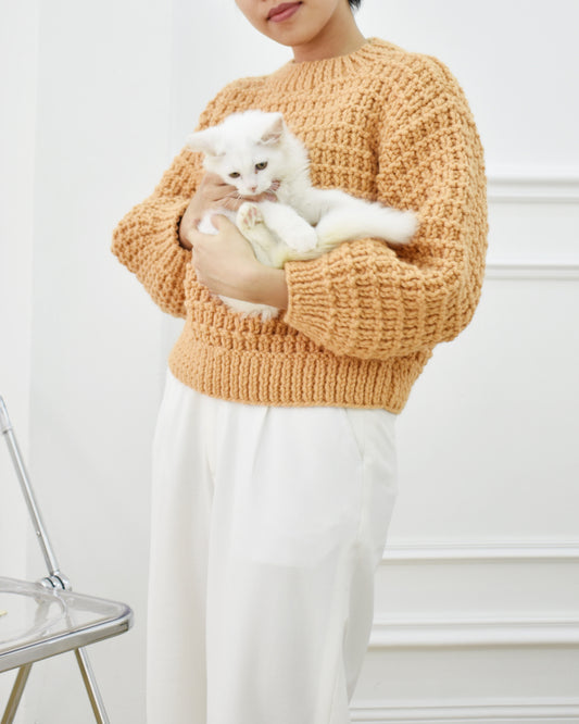 Sweater No.25 | Easy knitting chunky sweater pattern