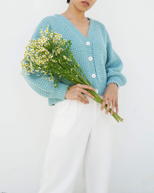 Cardigan No.26 | Crochet V-neck cardigan pattern