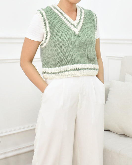 Vest No.13 | Easy knitting chunky vest pattern