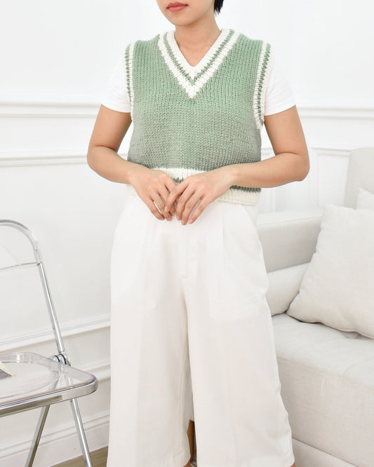 Vest No.13 | Easy knitting chunky vest pattern