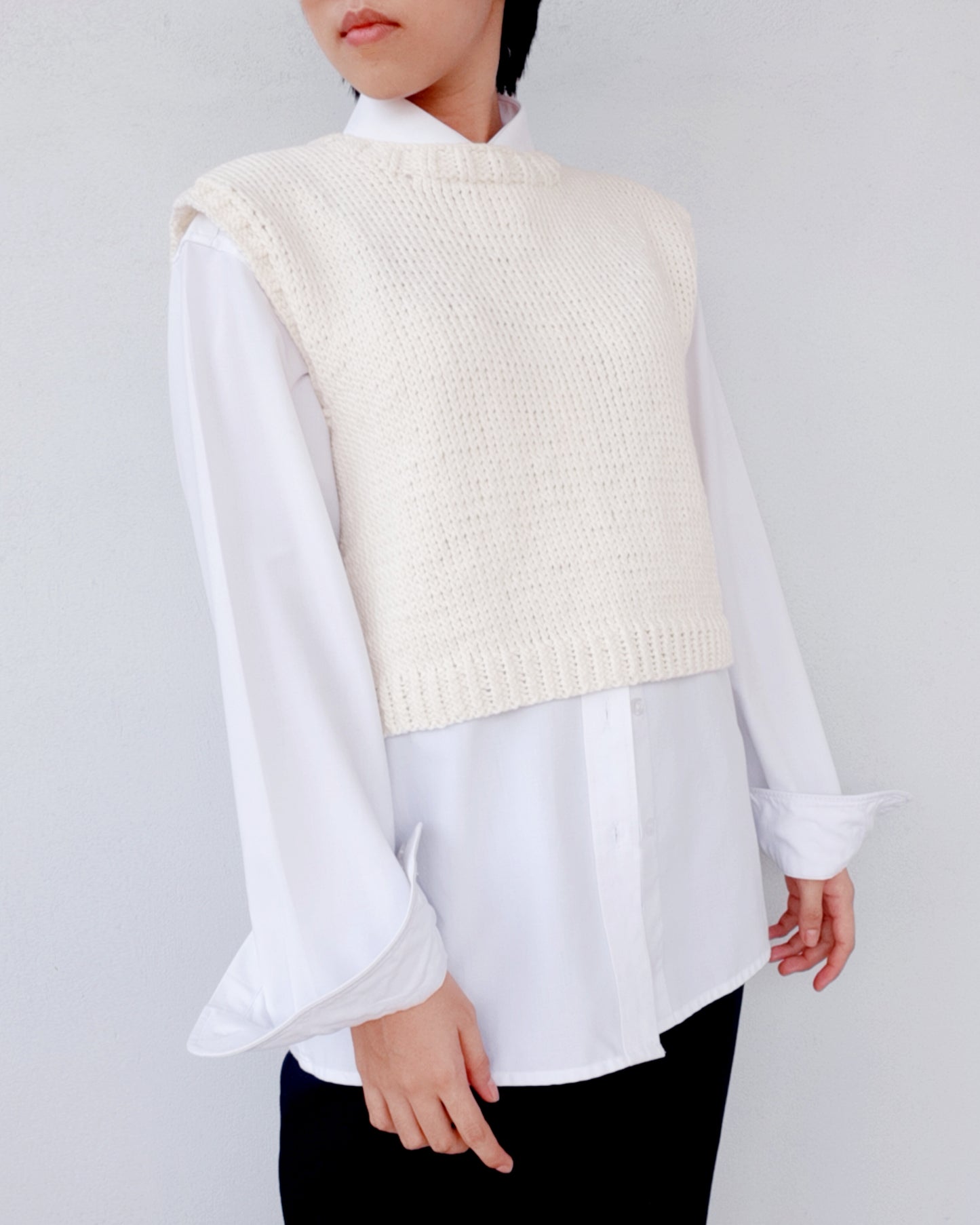 Vest No.1 | Easy knitting pattern for beginners