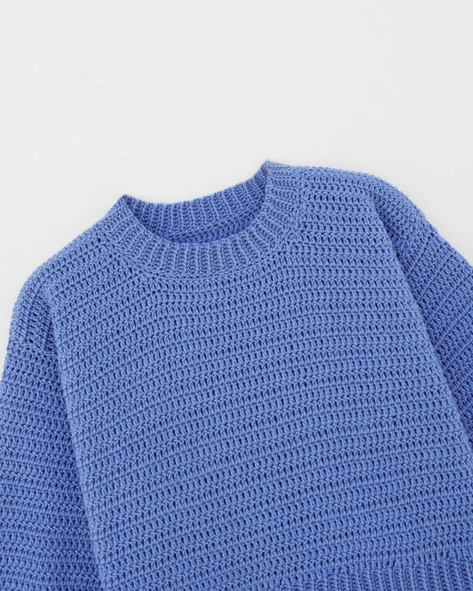 Kids' Sweater No.13 | Easy crochet crewneck sweater