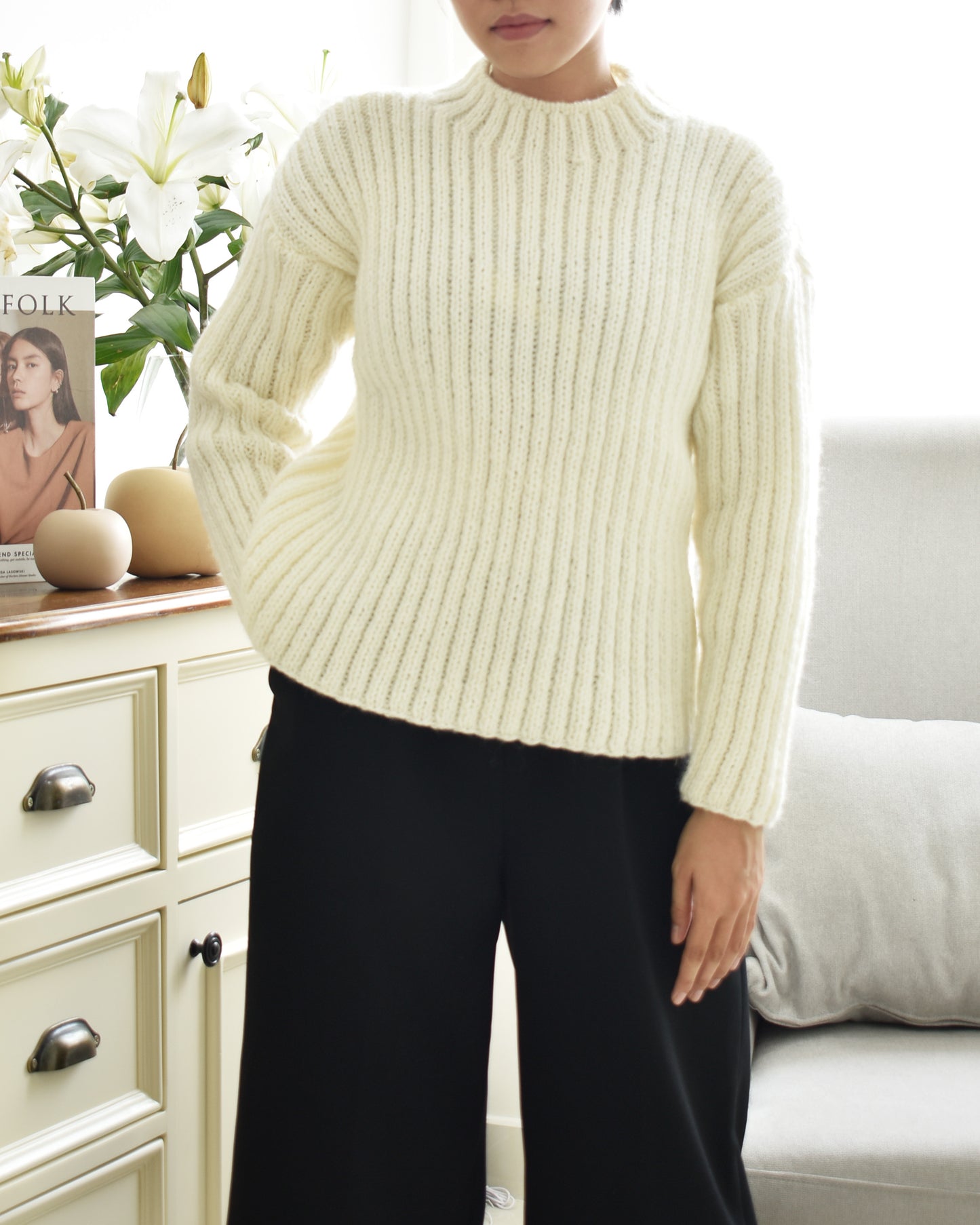 Sweater No.9 | Ribbed knitting sweater pattern