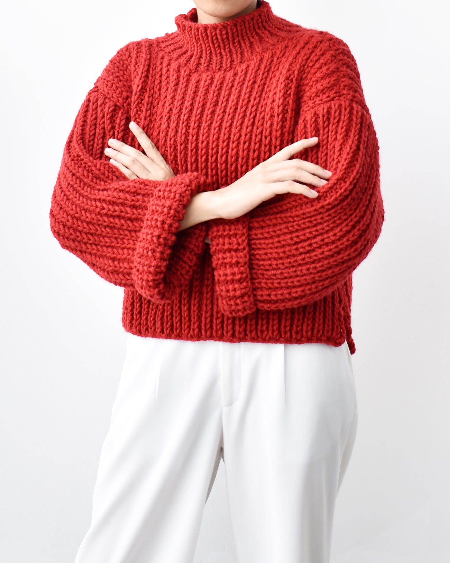 Sweater No.11 | Easy knitting chunky sweater pattern
