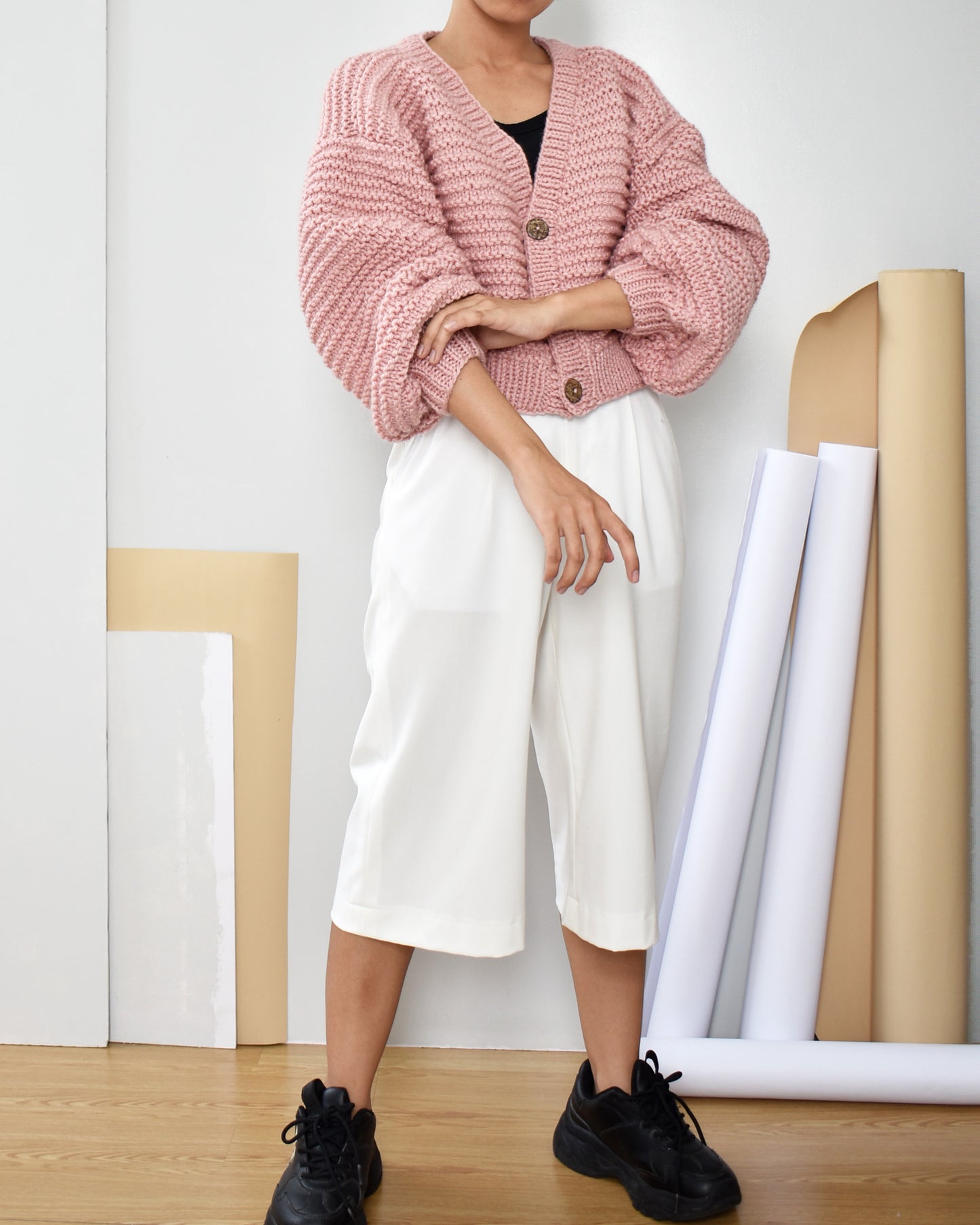 Cardigan No.9 | Easy knitting chunky cardigan pattern