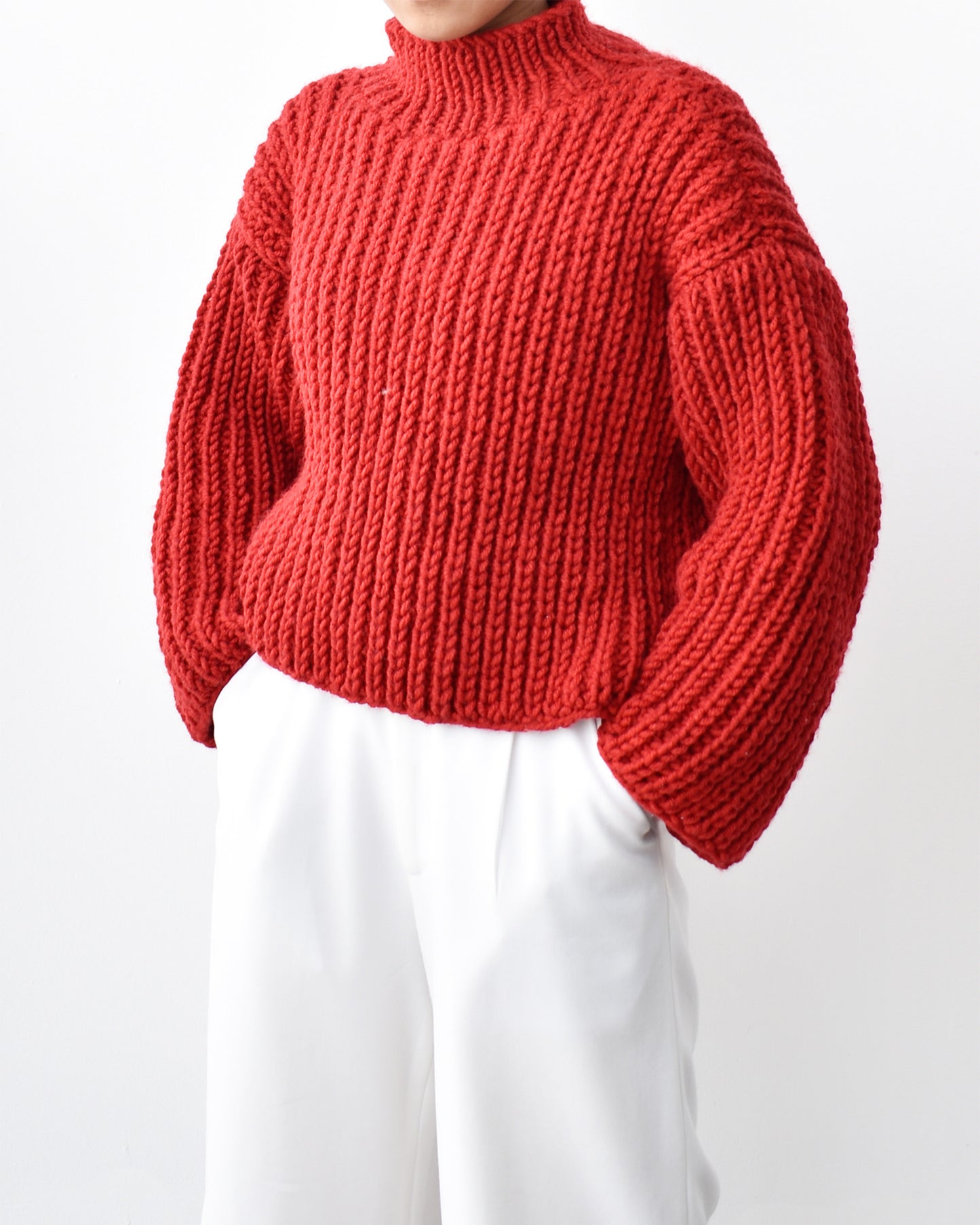 Sweater No.11 | Easy knitting chunky sweater pattern