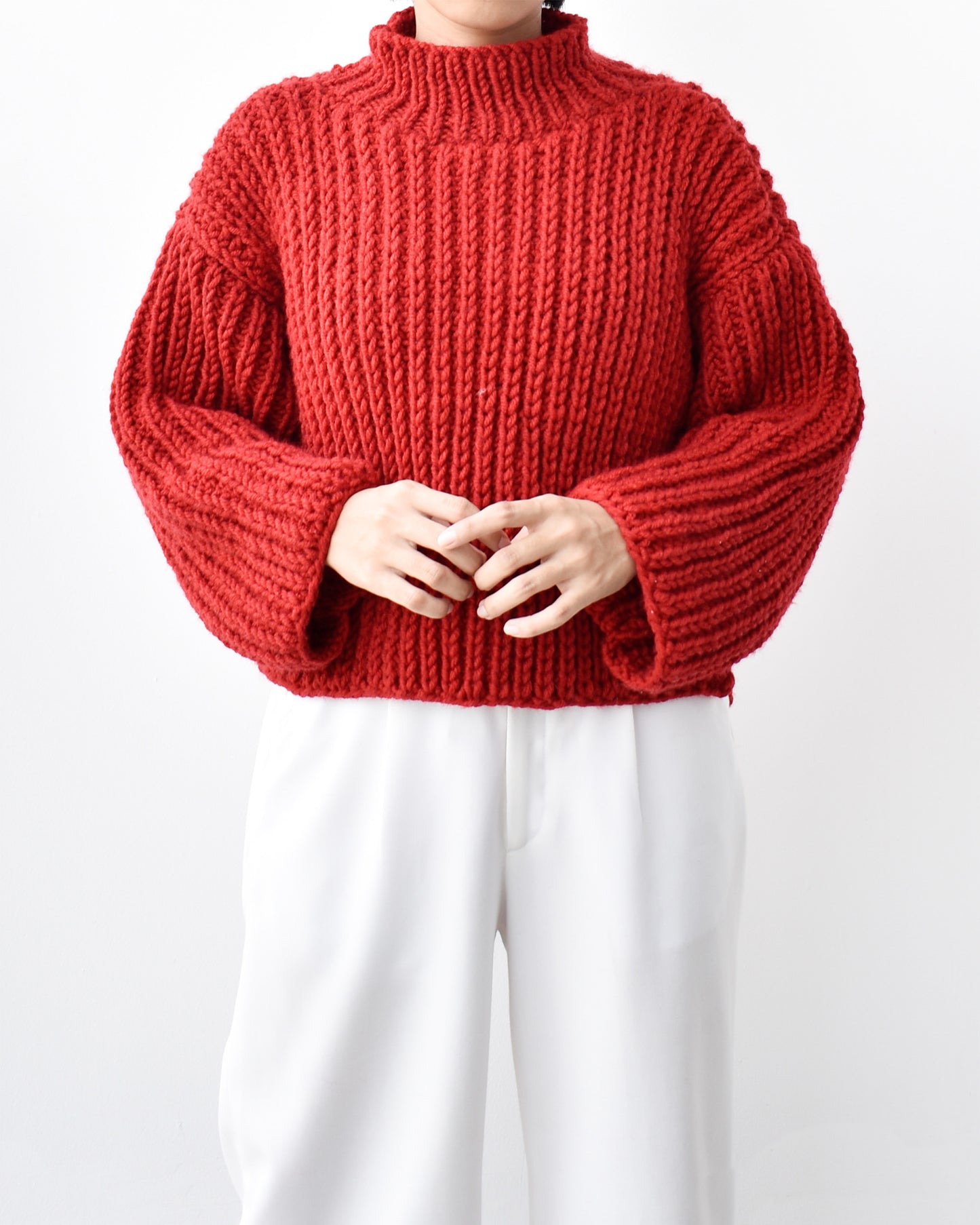 Sweater No.11 | Easy knitting chunky sweater pattern