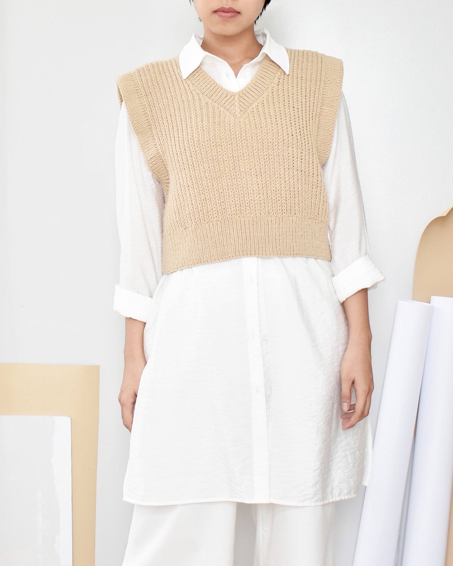 Vest No.10 | Easy knitting pattern