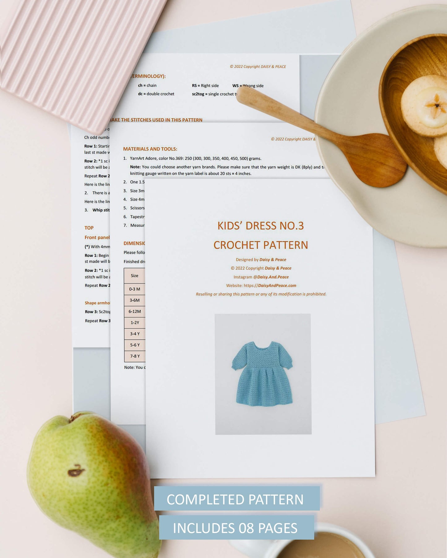 Kids' Dress No.3 | Easy crochet pattern