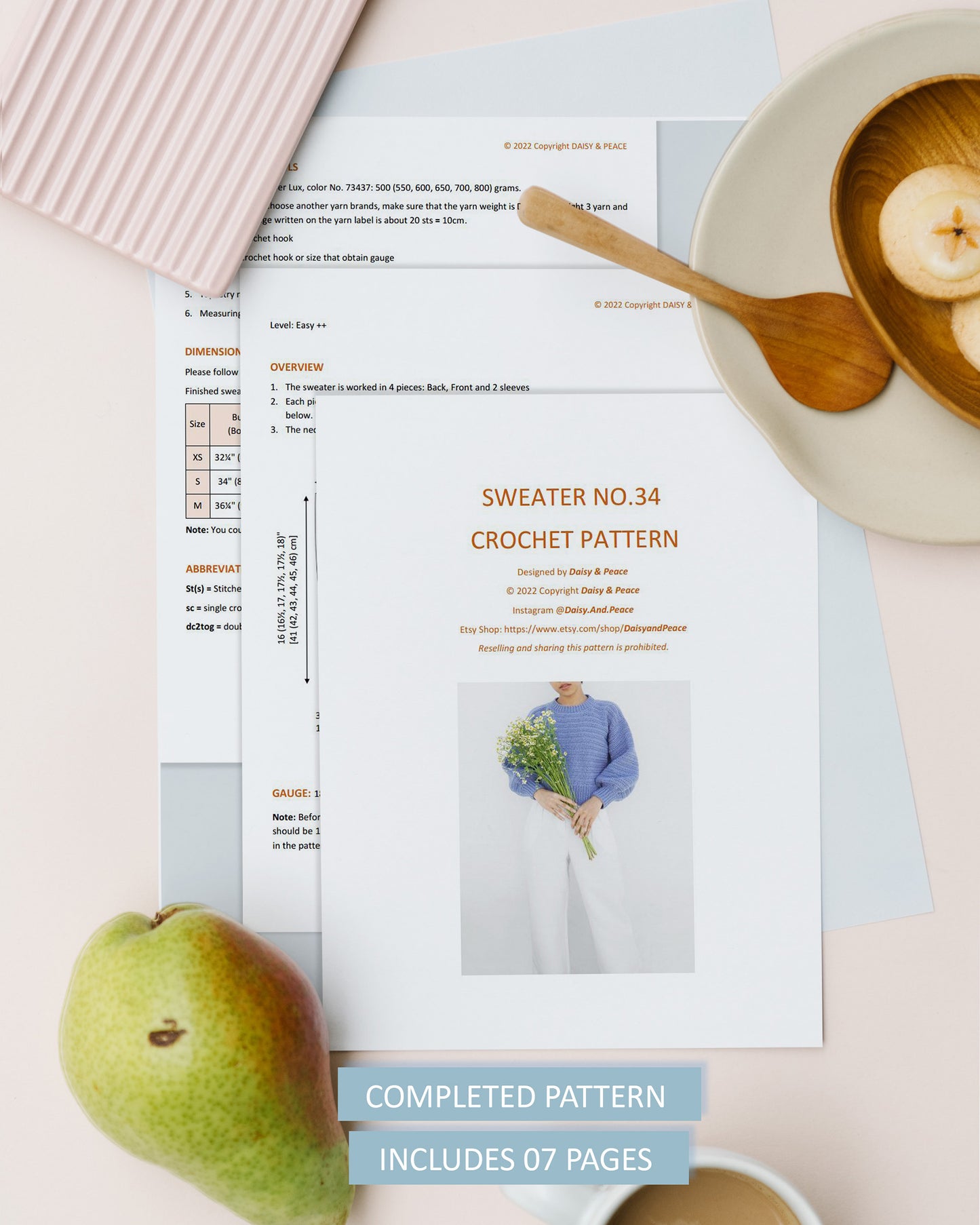Sweater No.34 | Easy crochet pattern