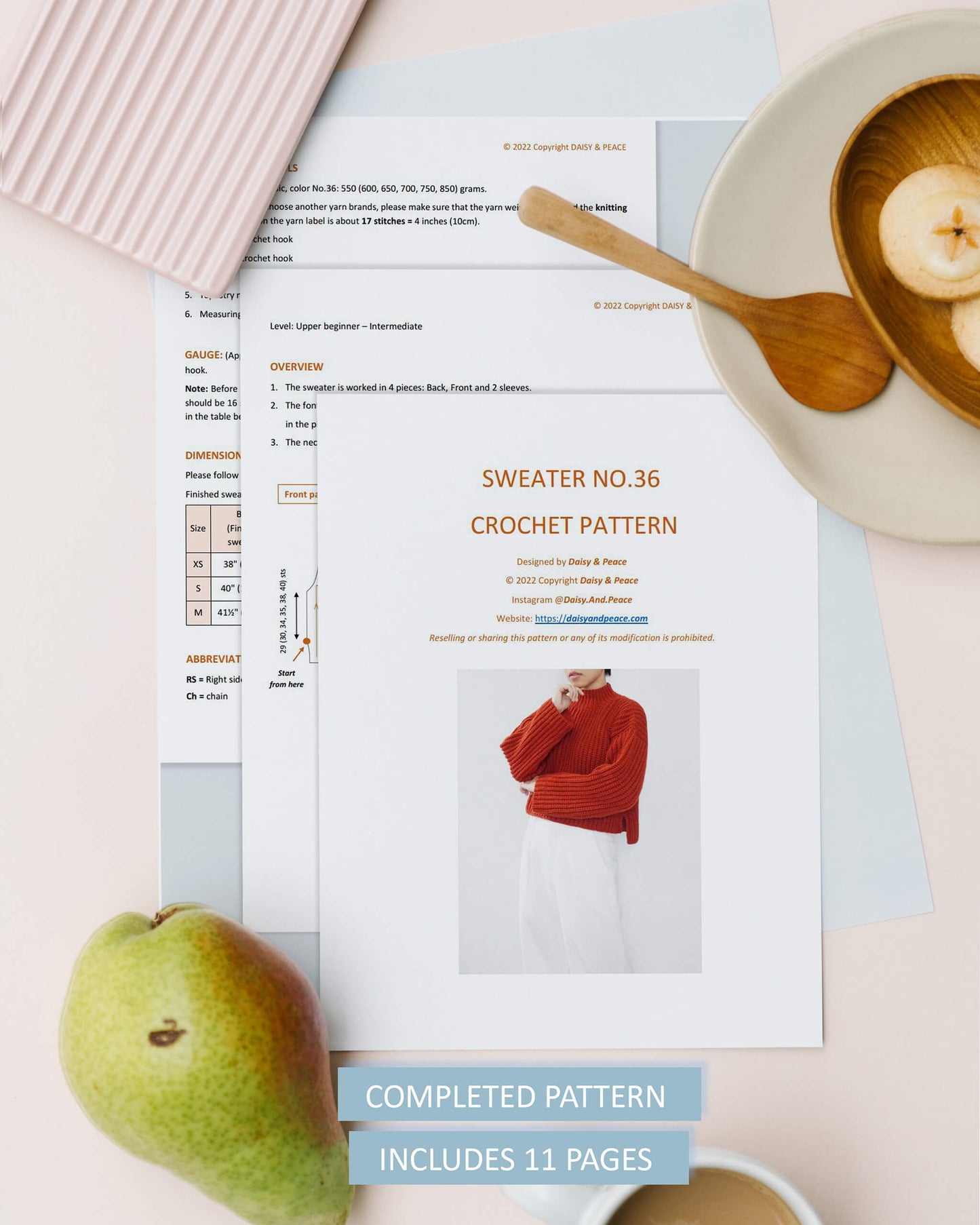 Sweater No.36 | Ribbed sweater crochet pattern