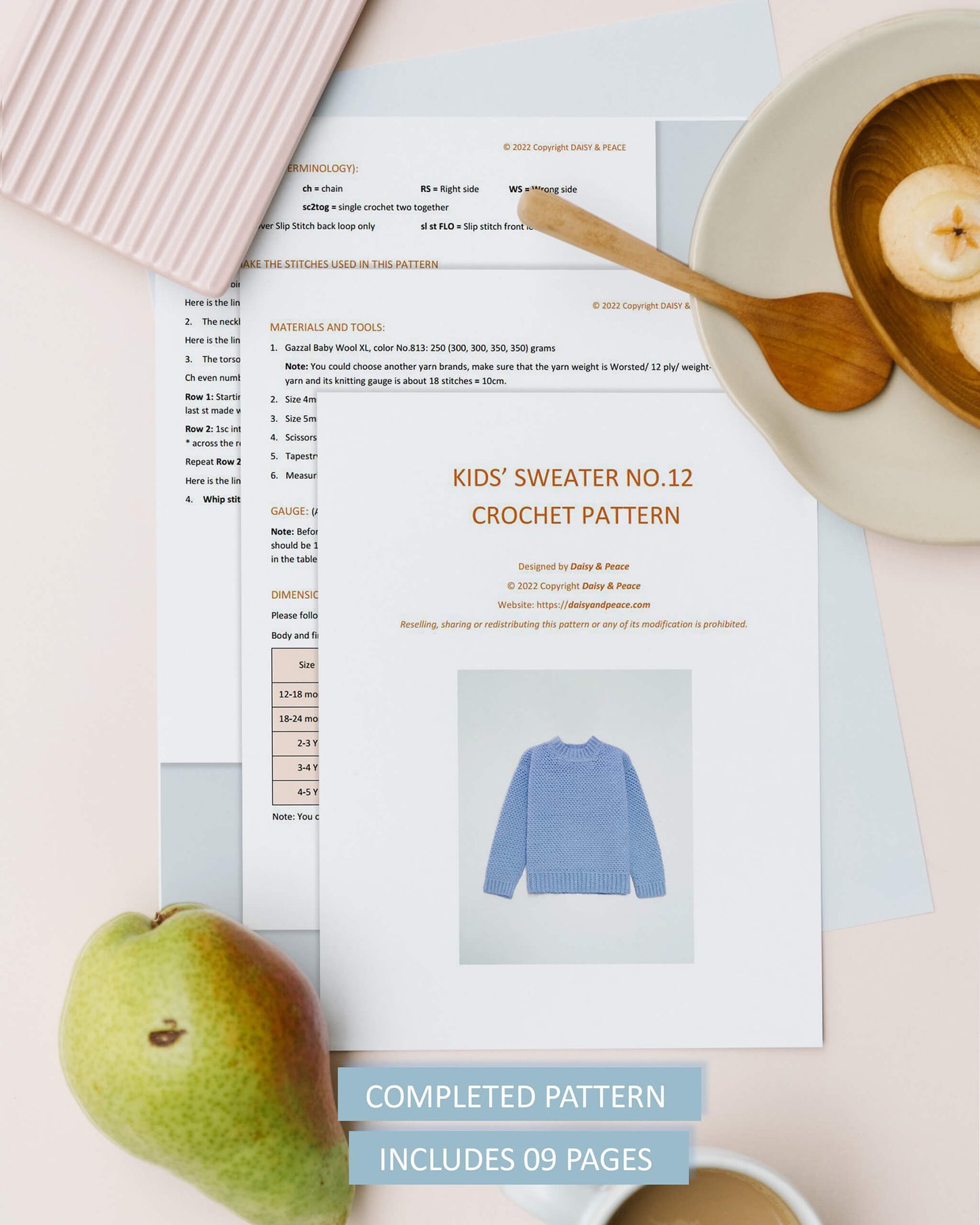 Kids' Sweater No.12 | Easy crochet pattern