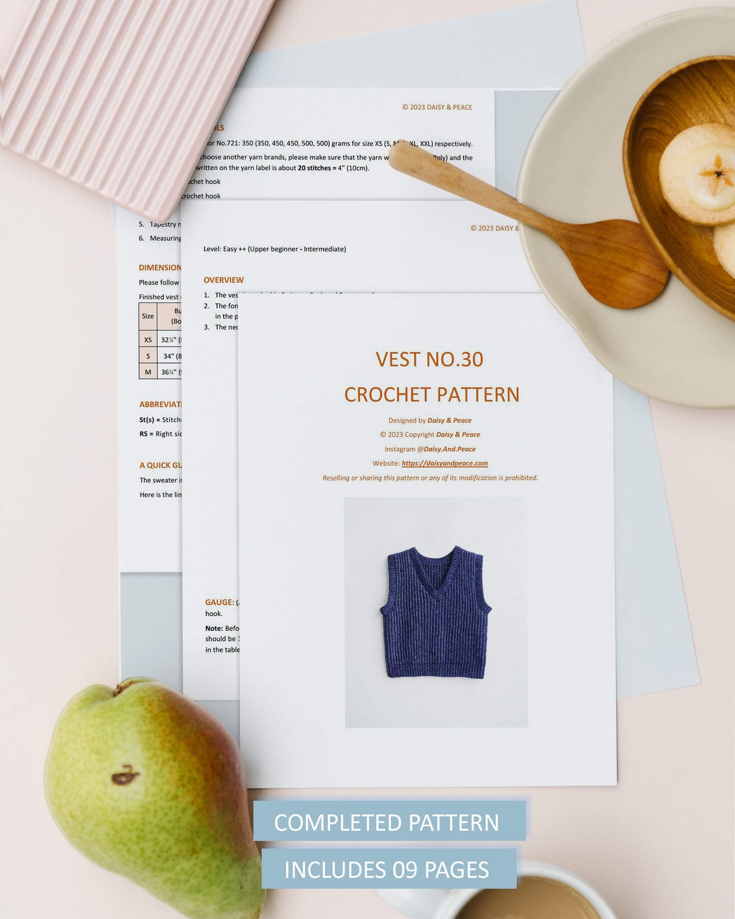 Vest No.30 | Easy crochet ribbed vest pattern