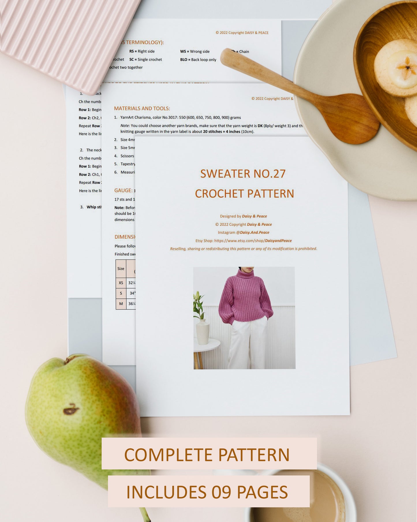 Sweater No.27 | Easy crochet pattern