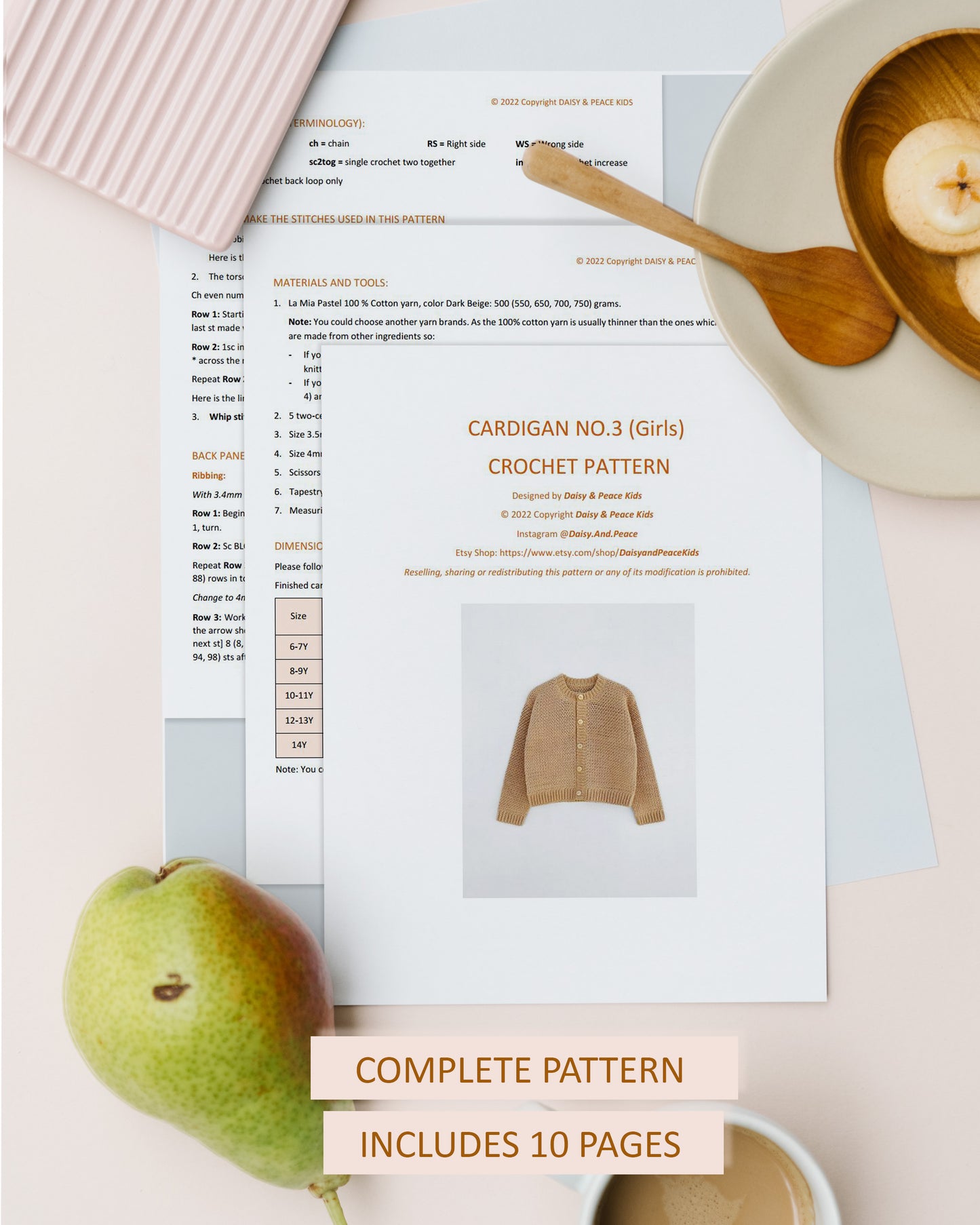 Kids' Cardigan No.3 | Crochet pattern