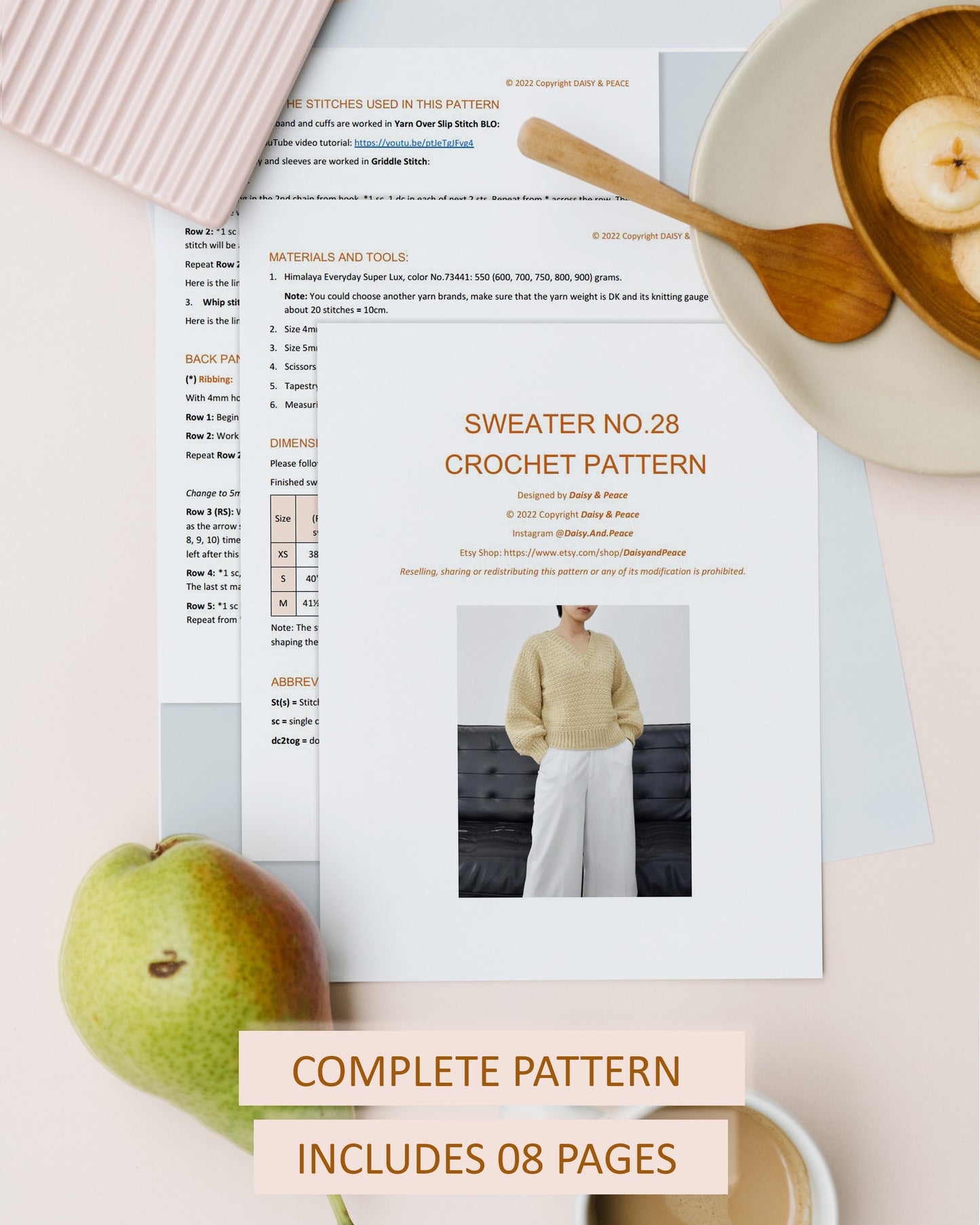 Sweater No.28 | Easy crochet pattern