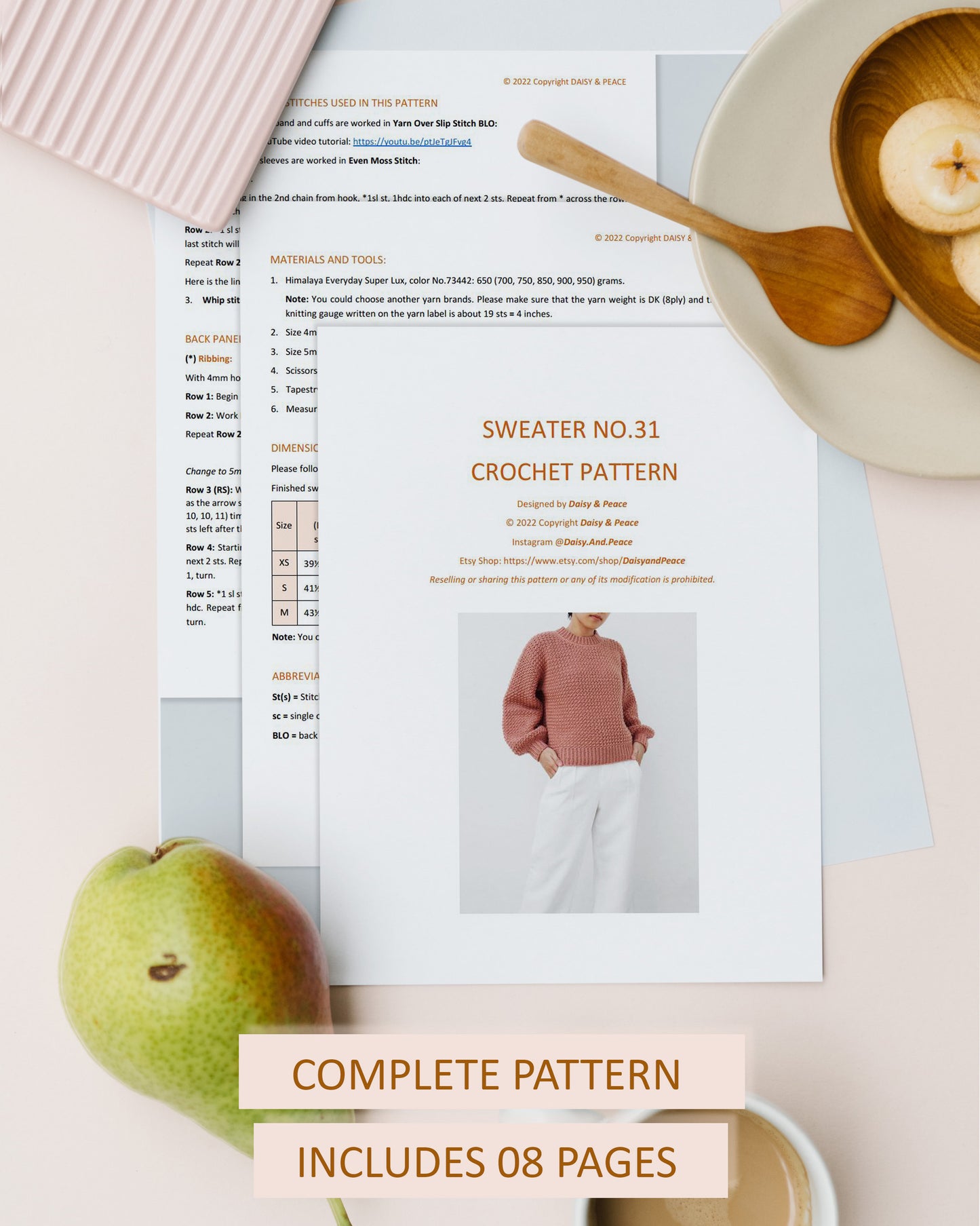 Sweater No.31 | Easy crochet sweater pattern