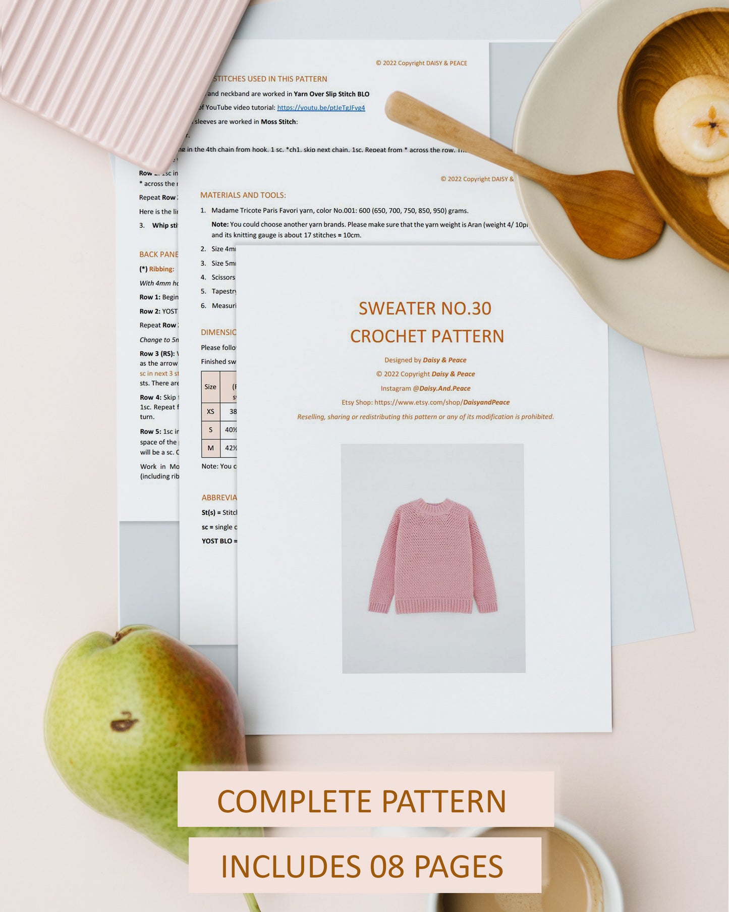 Sweater No.30 | Easy crochet pattern