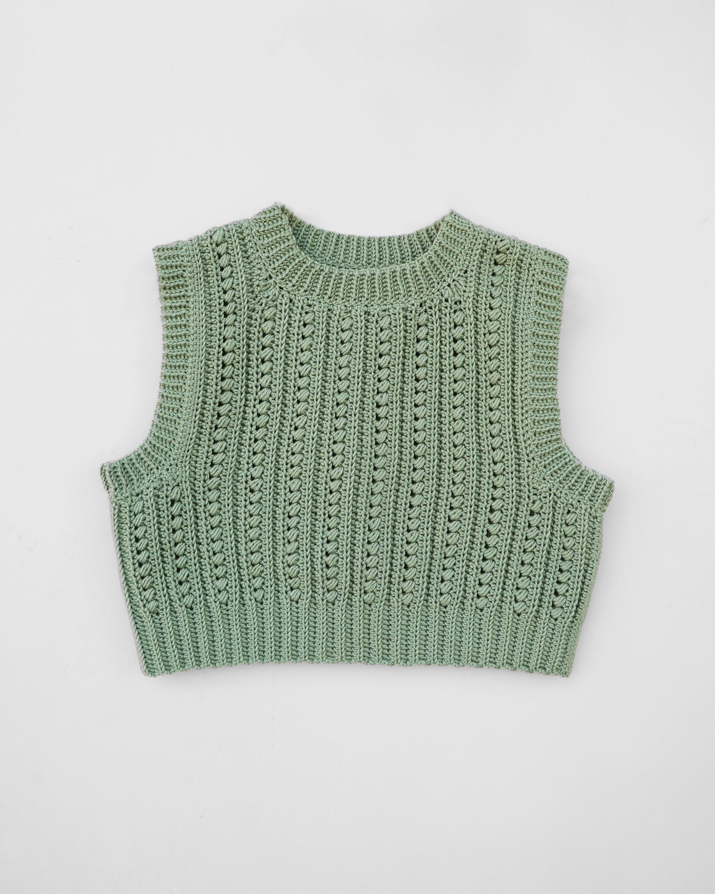 Easy crochet ribbed vest pattern