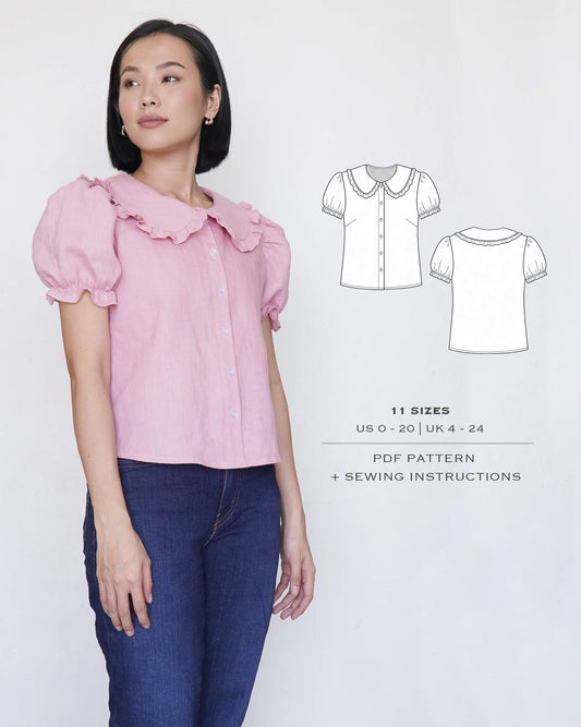 Emma Top | Easy sewing pattern + Video tutorial