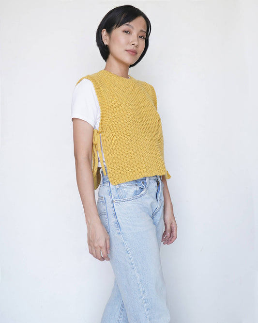 Vest No.80 | Side Tie Crochet Vest Pattern