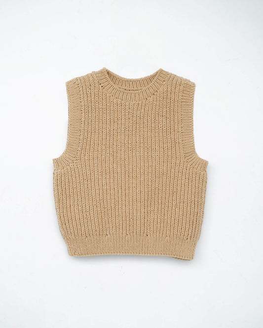 Ribbed vest knitting pattern