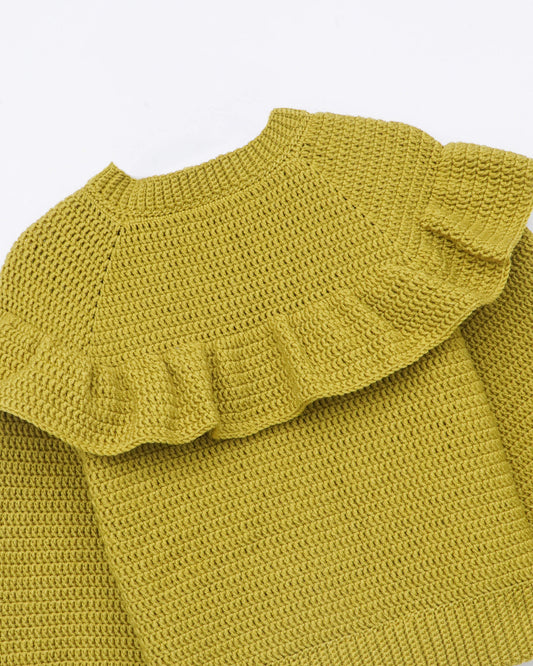 Sweater No.60 | Ruffled sweater crochet pattern