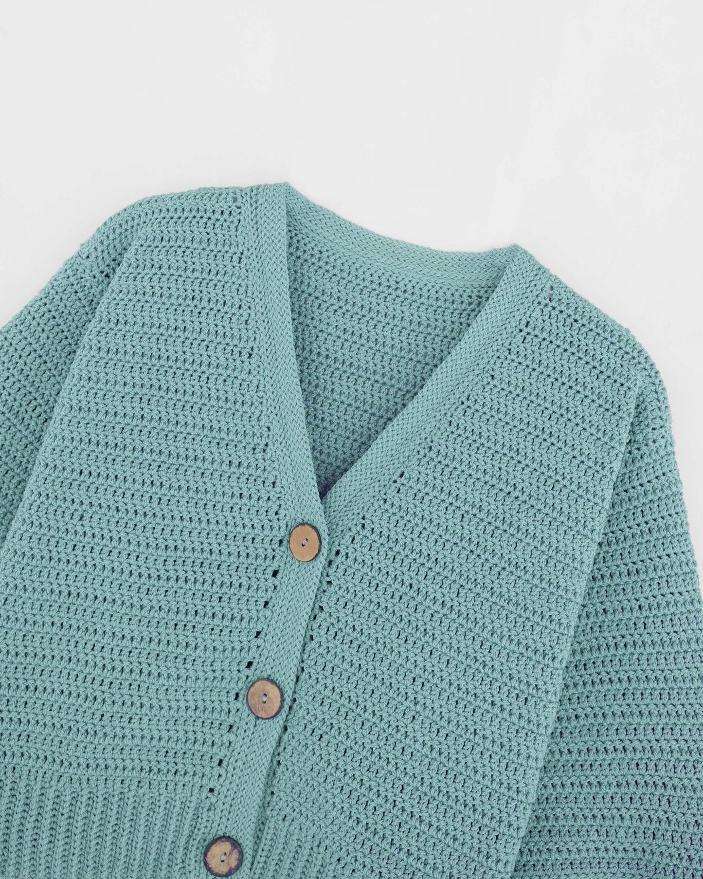 Crochet V-neck cardigan pattern