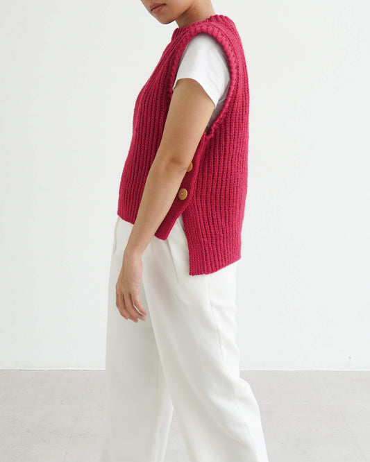 Vest No.55 | Easy crochet ribbed vest pattern