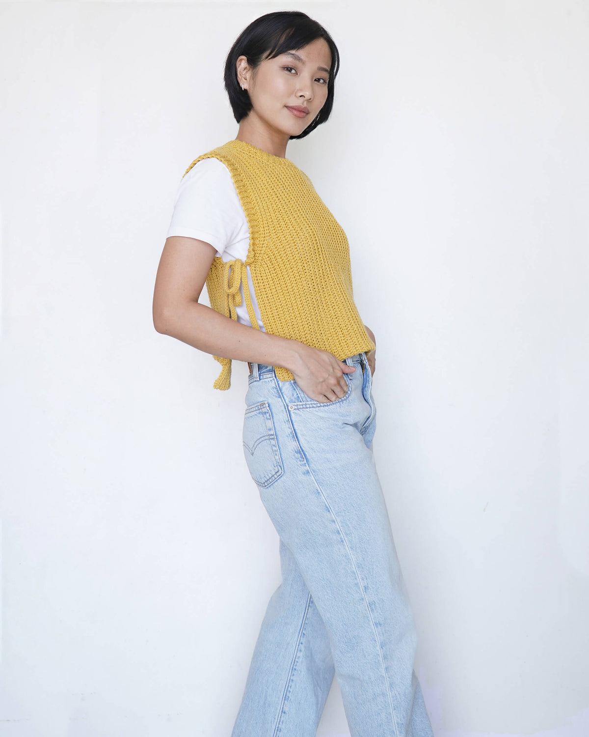 Vest No.80 | Side Tie Crochet Vest Pattern