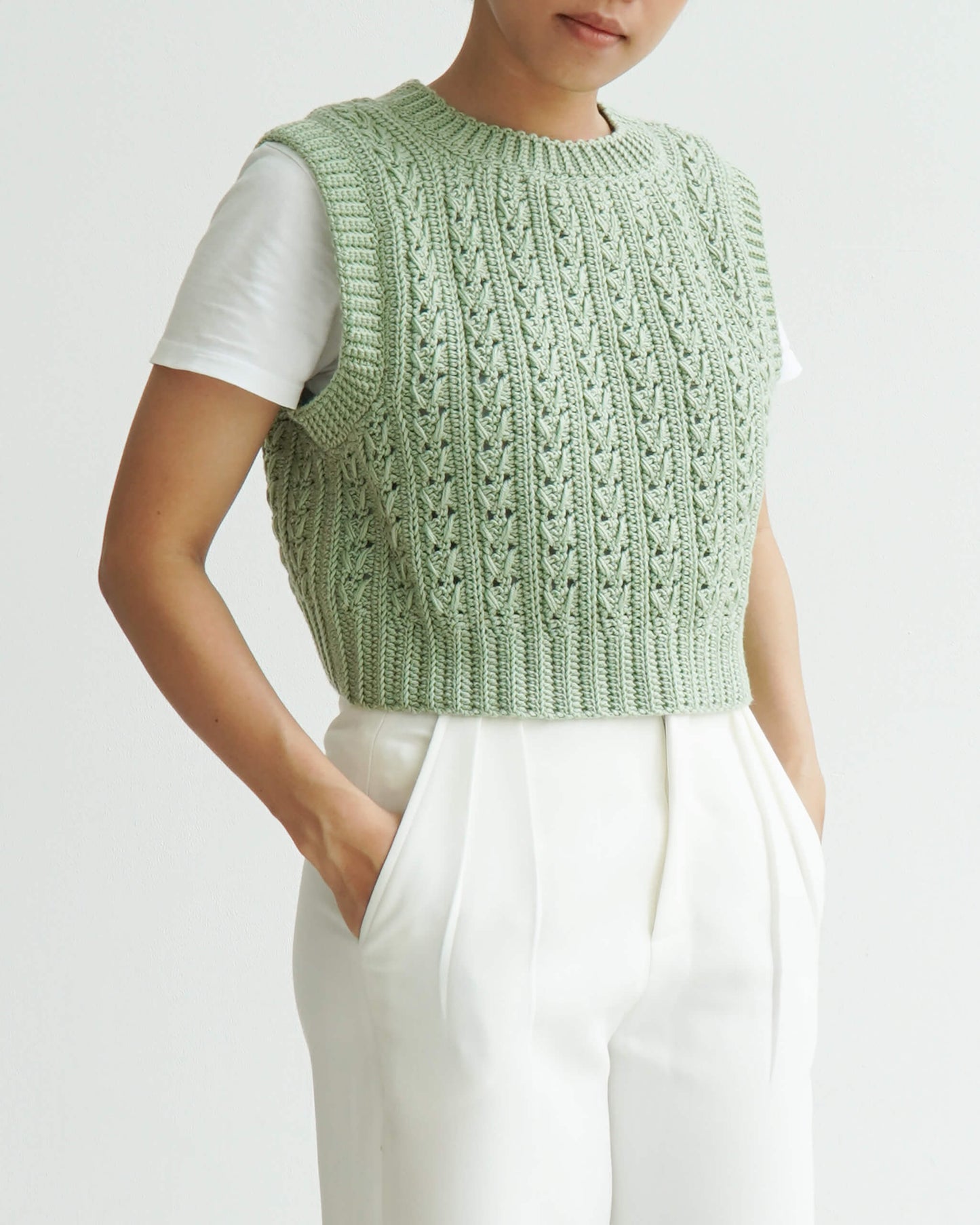 Vest No.50 | Easy crochet ribbed vest pattern