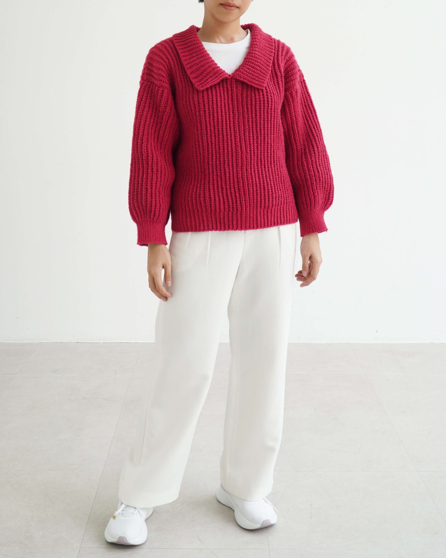 Sweater No.50 | Ribbed polo sweater crochet pattern